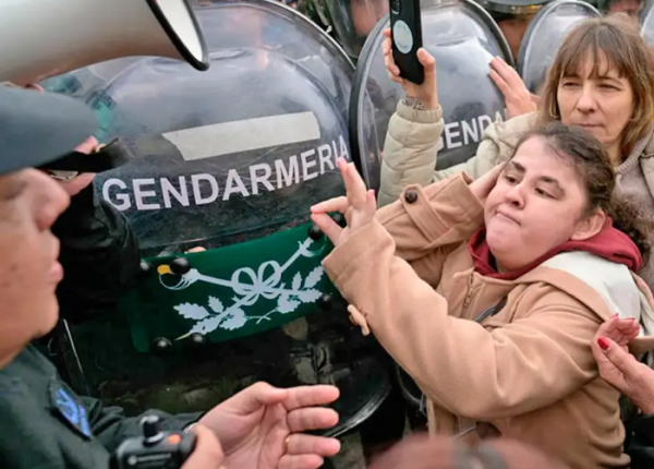 Represión a protesta de discapacitados