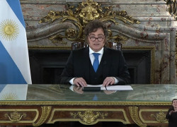 Milei en cadena nacional por Malvinas