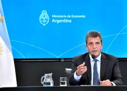 Ministro de Economía Sergio Massa en conferencia de prensa